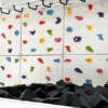Indoor rock wall with holds